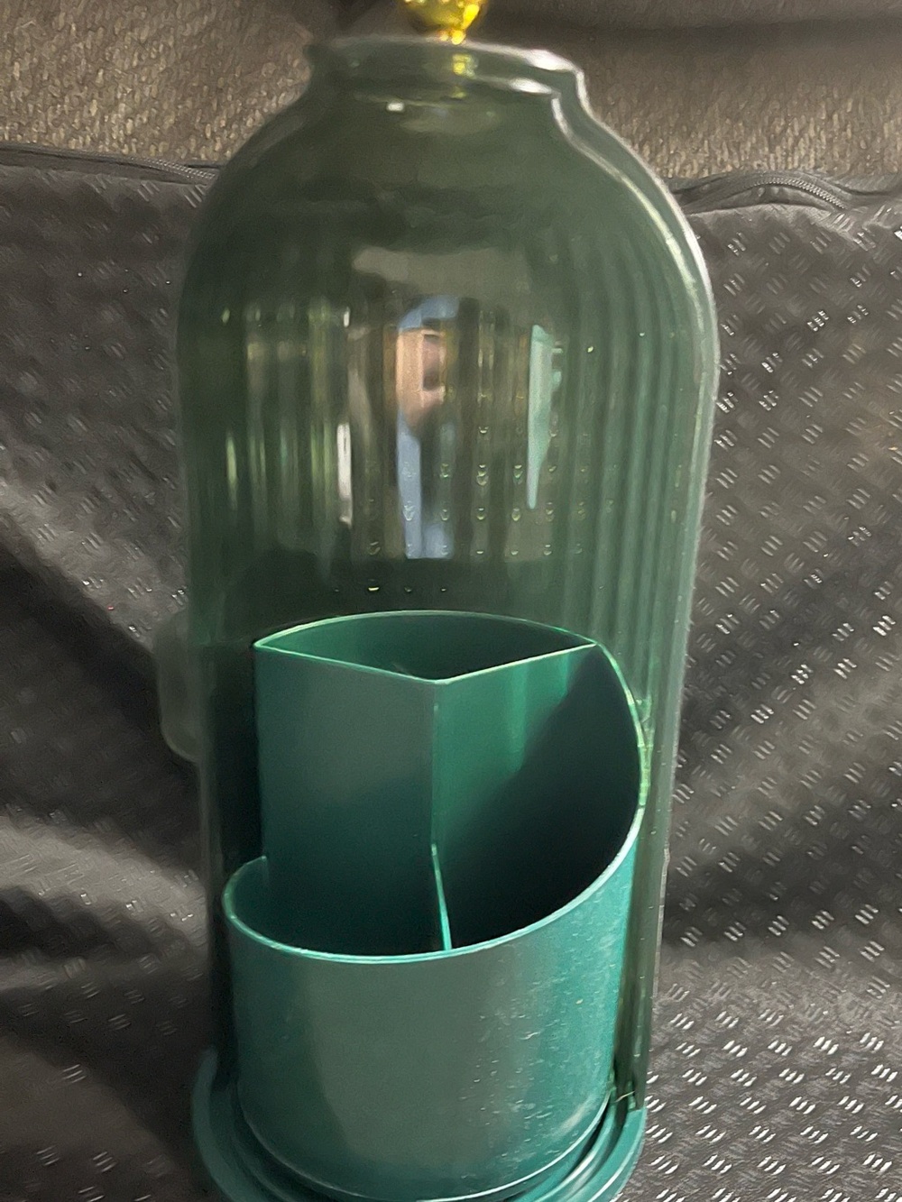 Green Decorative Dome with Green Metal Organizer Insert